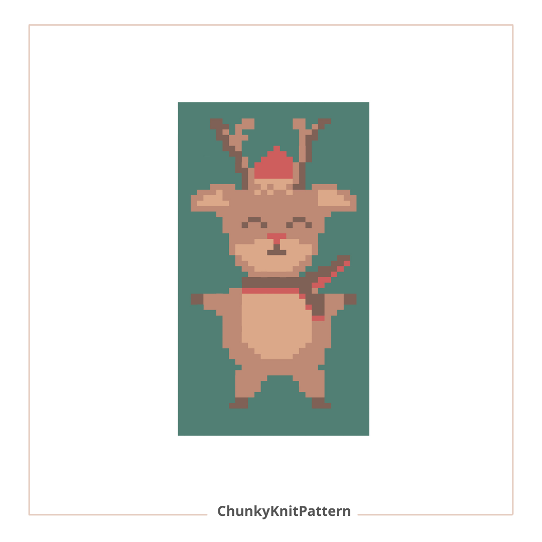Baby Deer Chunky Knit Blanket Pattern. Finger Knitting DIY Tutorial (PDF)