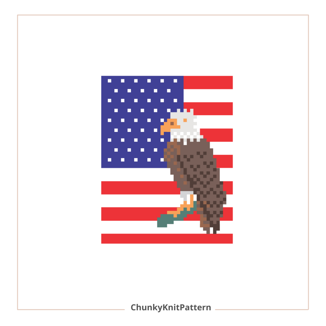4th of July Eagle Blanket Pattern Digital Download