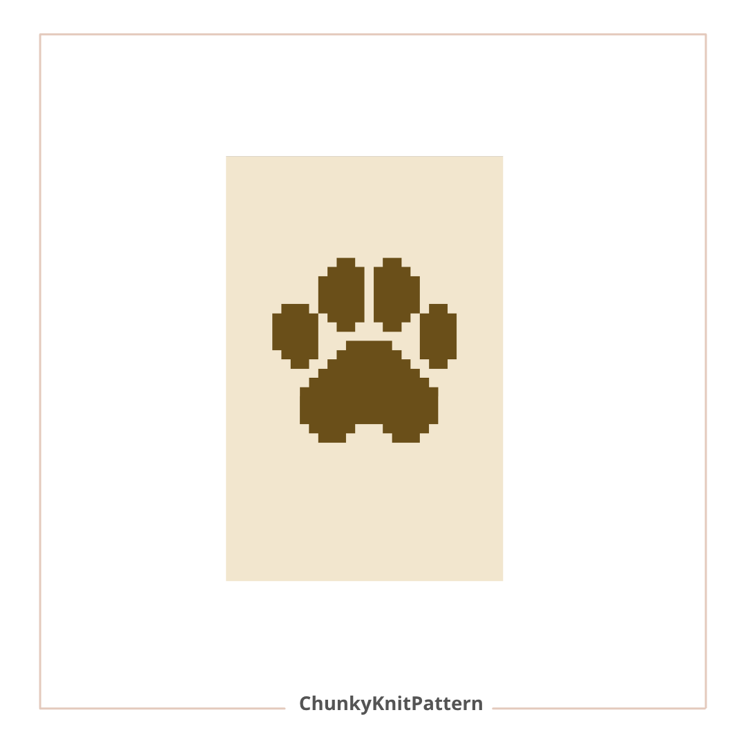 Paw Chunky Knit Blanket Pattern. Finger Knitting DIY Tutorial (PDF)