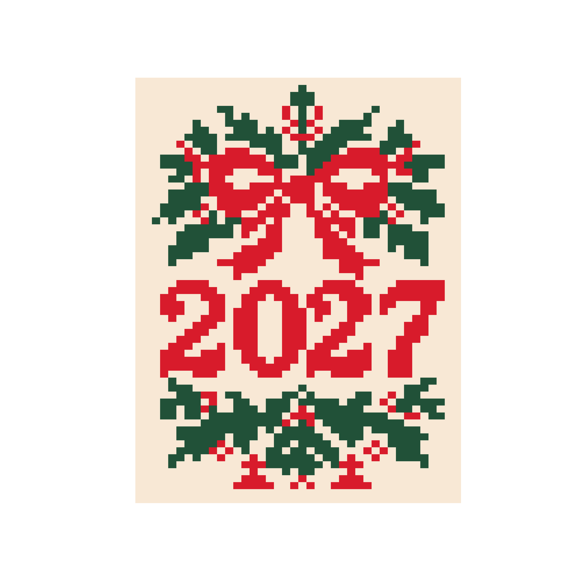 2027 Christmas Red Bow Chunky Knit Blanket Pattern. Finger Knitting DIY Tutorial (PDF)