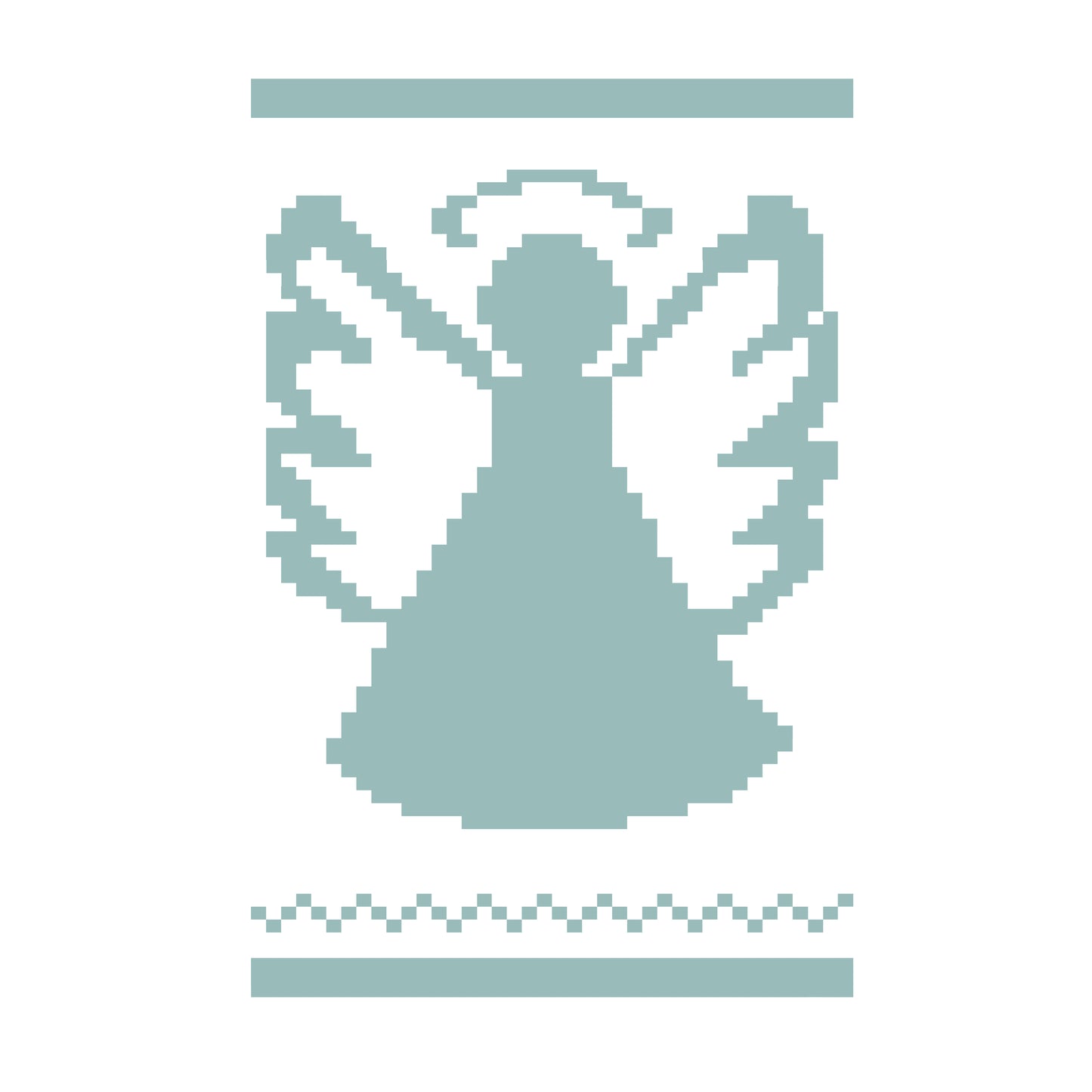 Angel Chunky Knit Blanket Pattern – Christmas Angel Finger Knitting Graph
