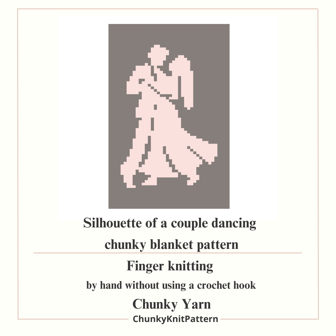 Ballroom Dance Couple Chunky Knit Blanket Pattern – Dancing Pair Graph