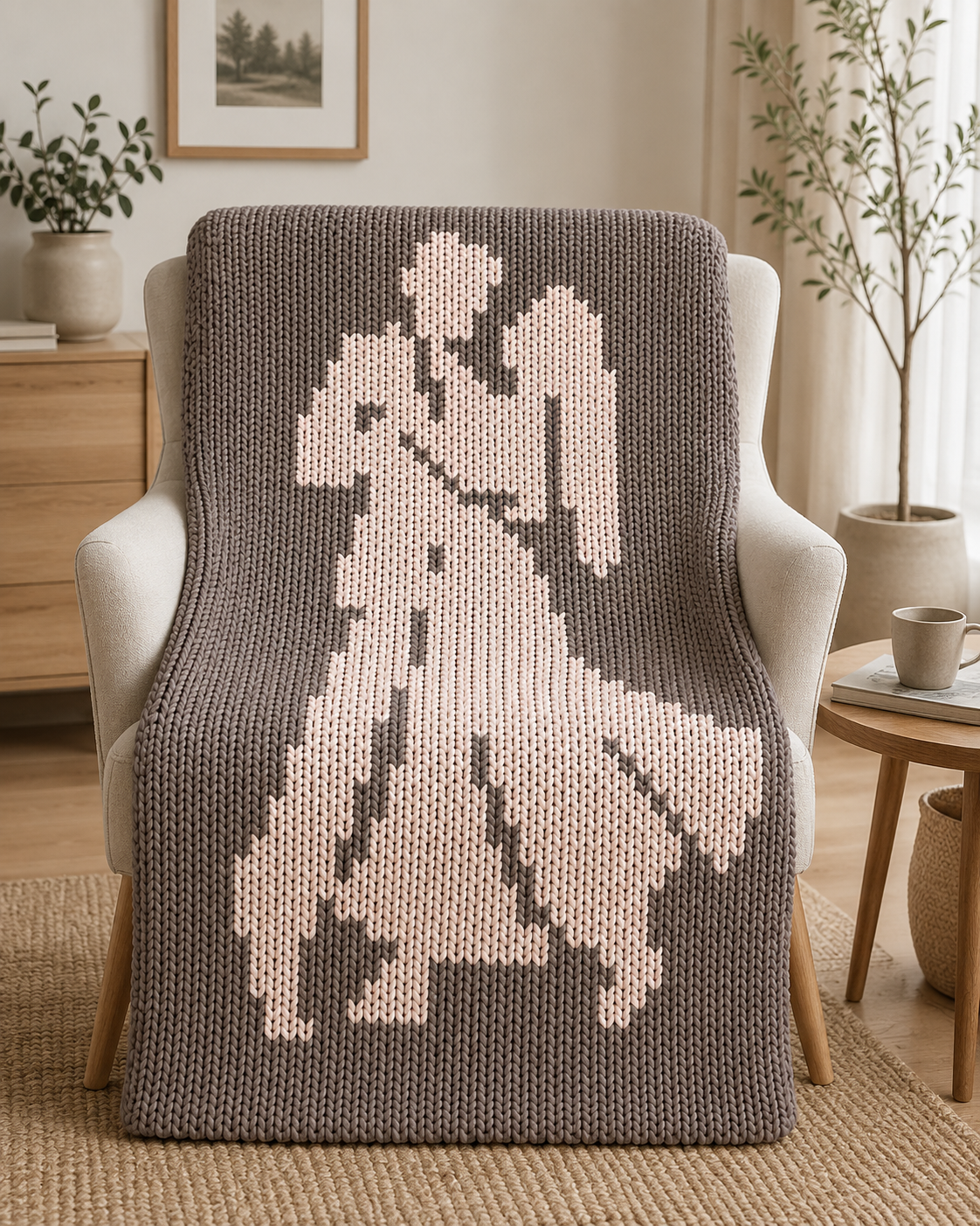 Ballroom Dance Couple Chunky Knit Blanket Pattern – Dancing Pair Graph