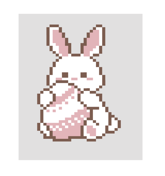 Bunny Chunky Knit Blanket Pattern PDF – Cute Easter Rabbit Design for Thick Chenille Yarn
