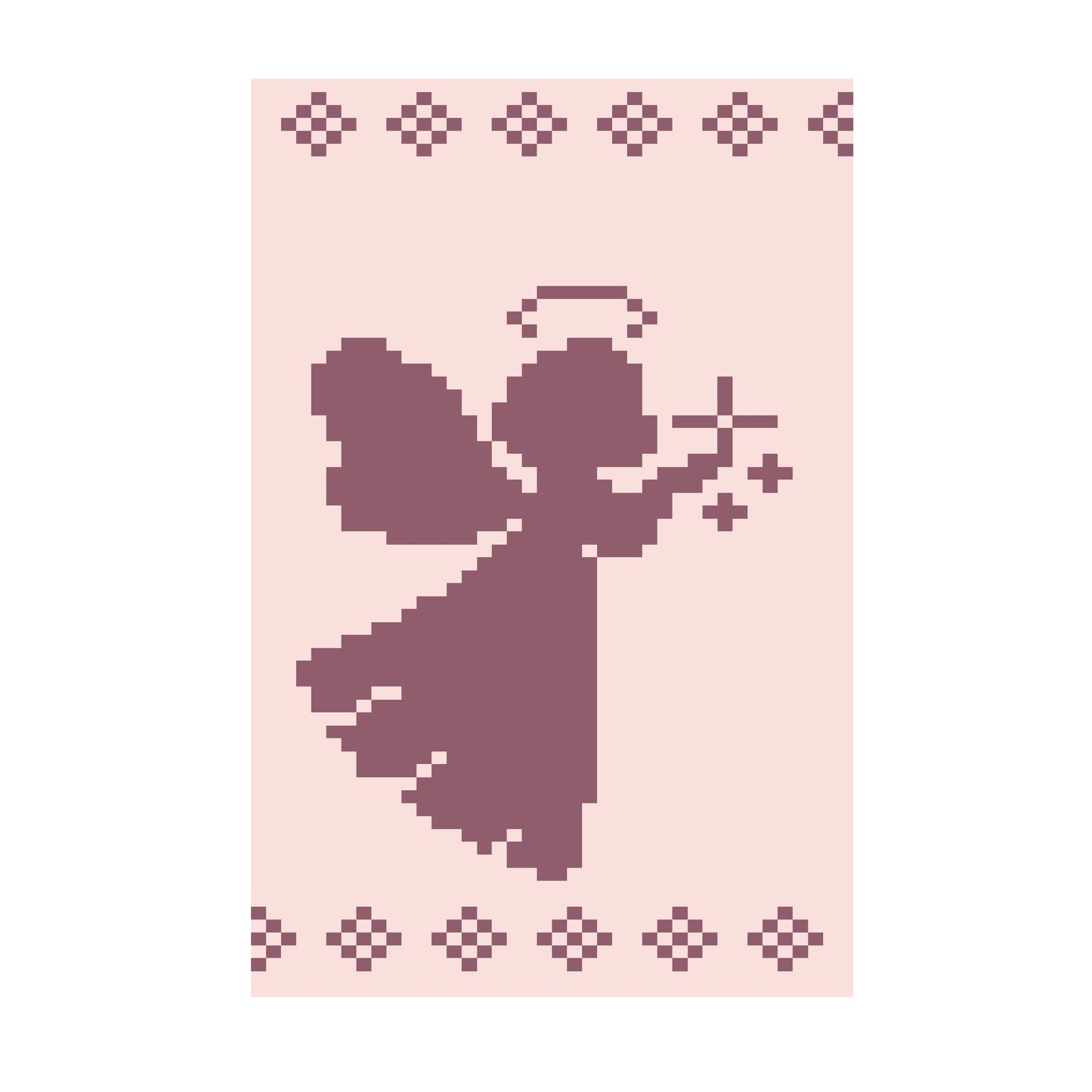 Christmas Angel Chunky Knit Blanket Pattern – Angel With Star Finger Knitting Graph