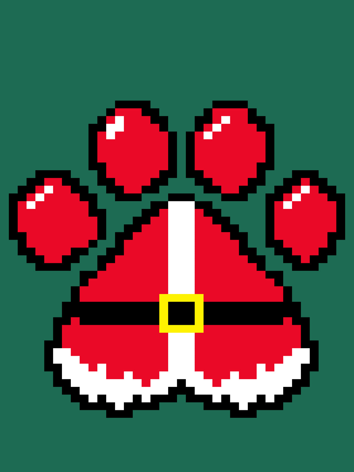 Christmas Paw Print Chunky Knit Blanket Pattern. Finger Knitting DIY Tutorial (PDF)