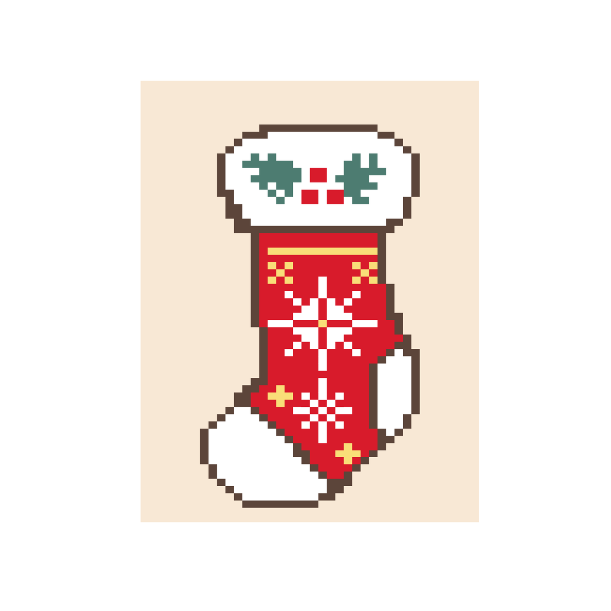Christmas Stocking Chunky Knit Blanket Pattern. Finger Knitting DIY Tutorial (PDF)