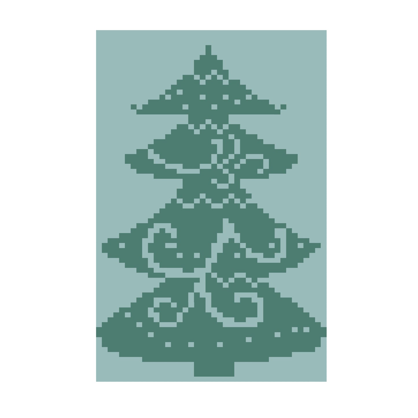 Christmas Tree Chunky Knit Blanket Pattern – Holiday Tree Graph Design