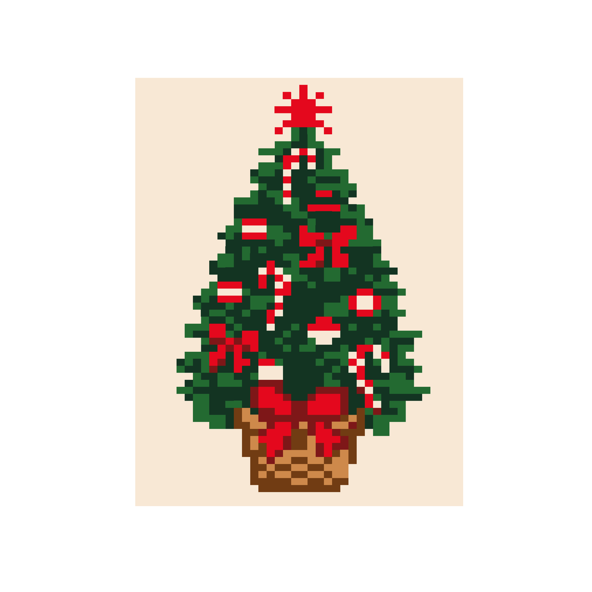 Christmas Tree Basket Chunky Knit Blanket Pattern. Finger Knitting DIY Tutorial (PDF)
