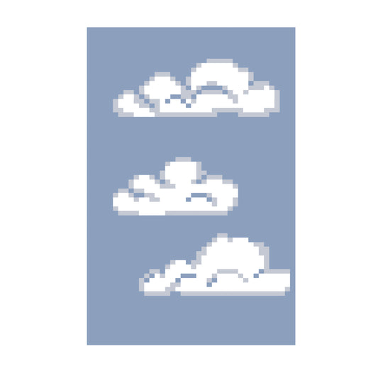 Clouds Chunky Knit Blanket Pattern – Sky Cloud Finger Knitting Graph