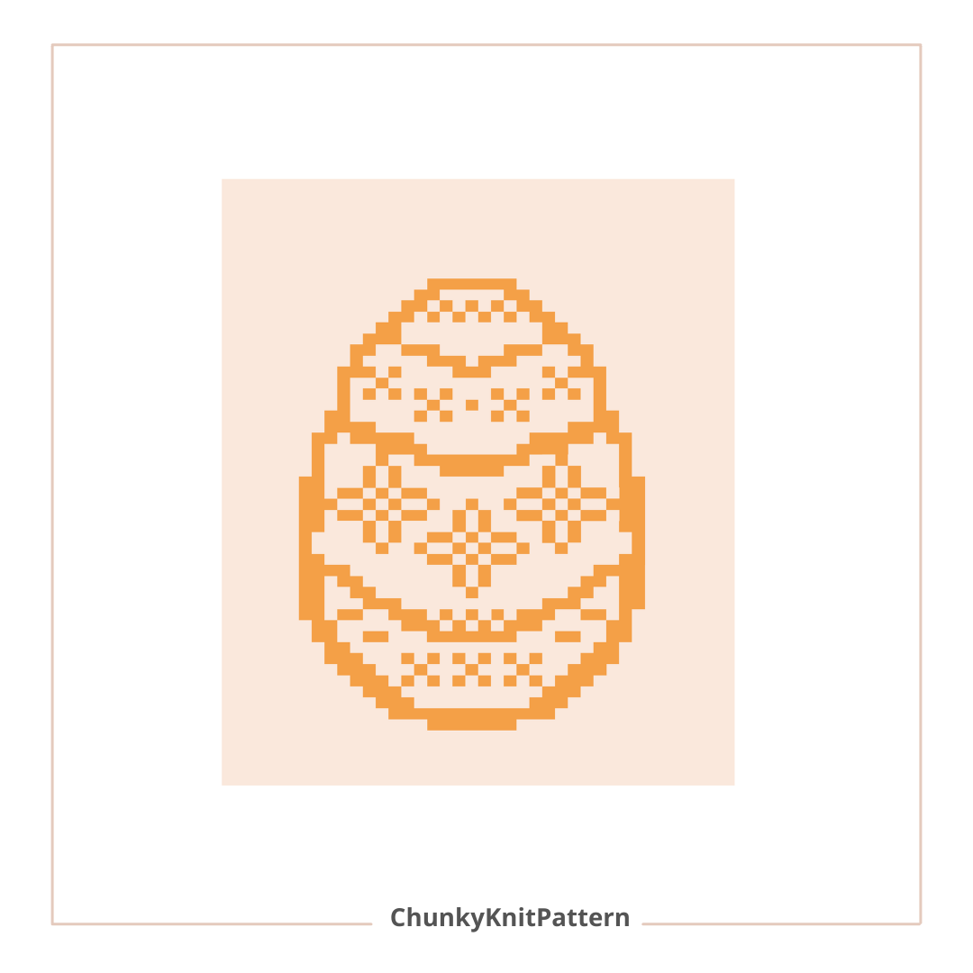 Easter Egg Chunky Knit Blanket Pattern PDF – Scandinavian Spring Design for Thick Chenille Yarn