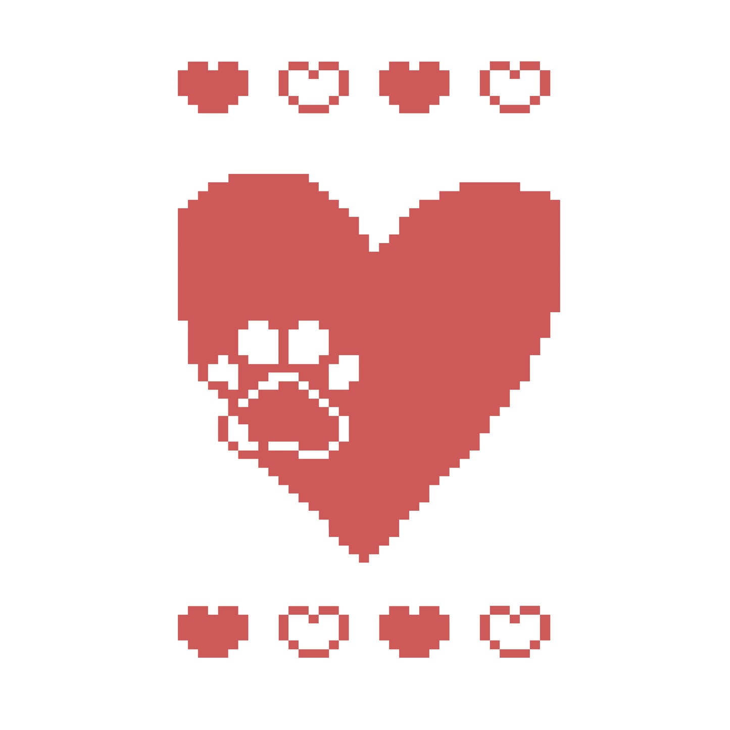 Heart Paw Print Chunky Knit Blanket Pattern PDF –  Design for Finger Knitting