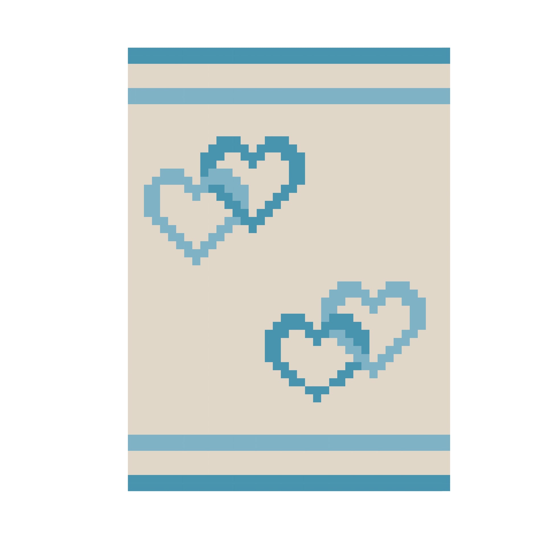 Double Hearts Chunky Blanket Pattern PDF Download