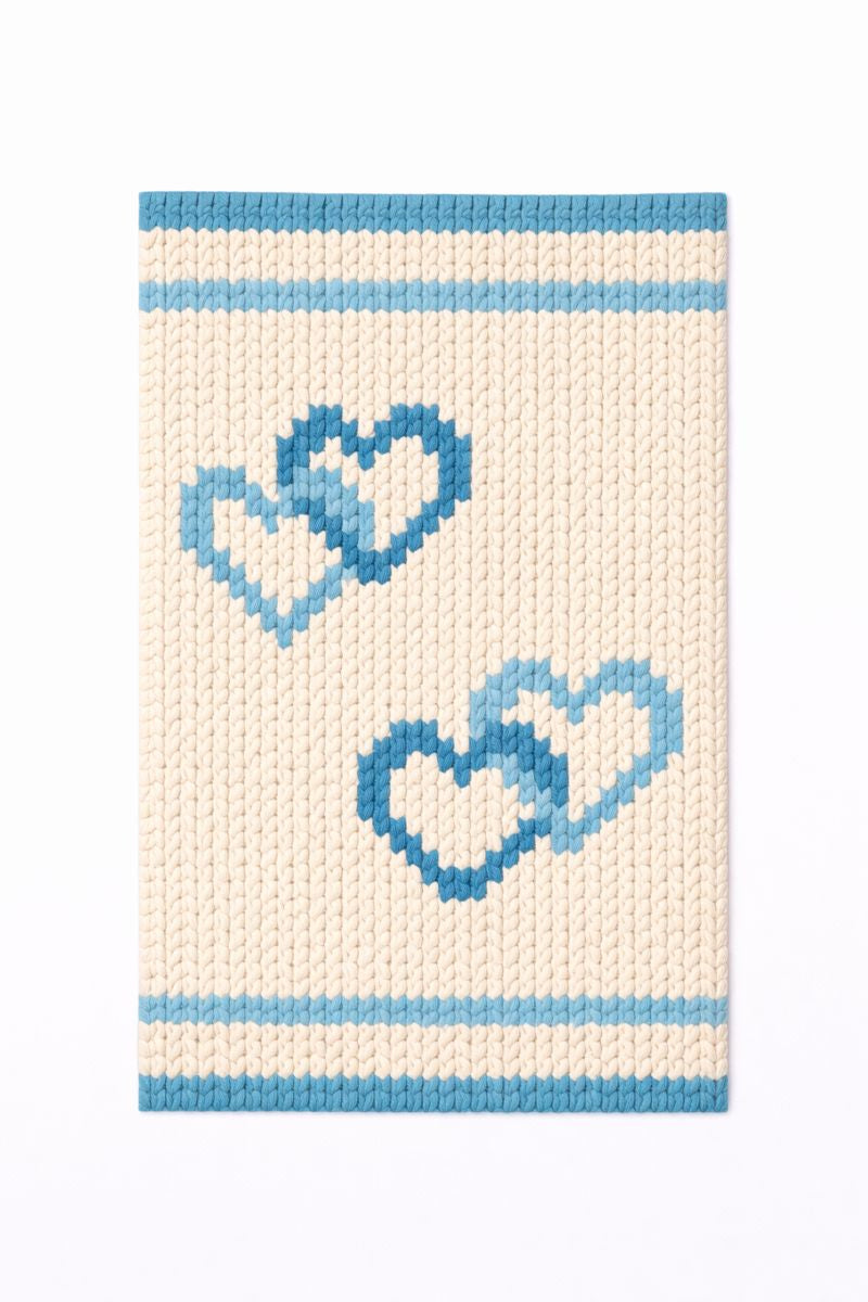 Valentine Blanket Pattern for Finger Knitting