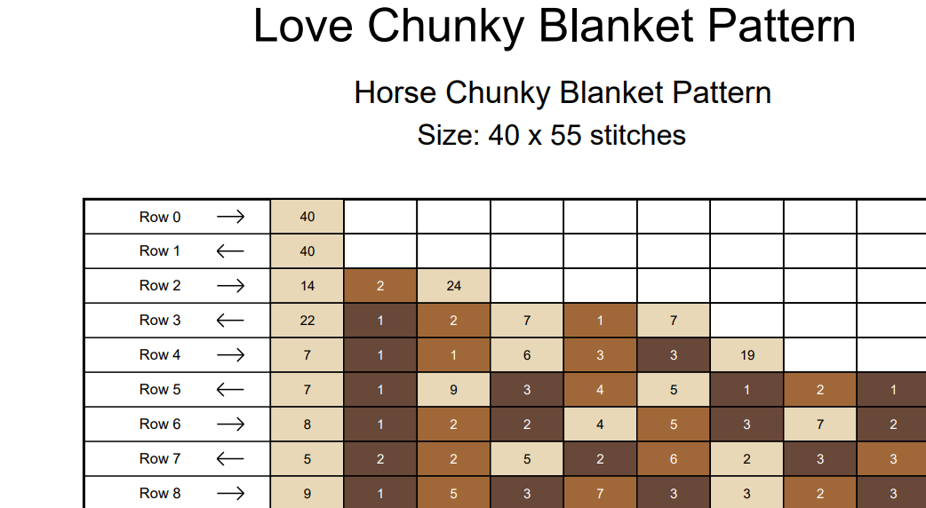 Horse Chunky Knit Blanket Pattern. Finger Knitting DIY Tutorial (PDF)