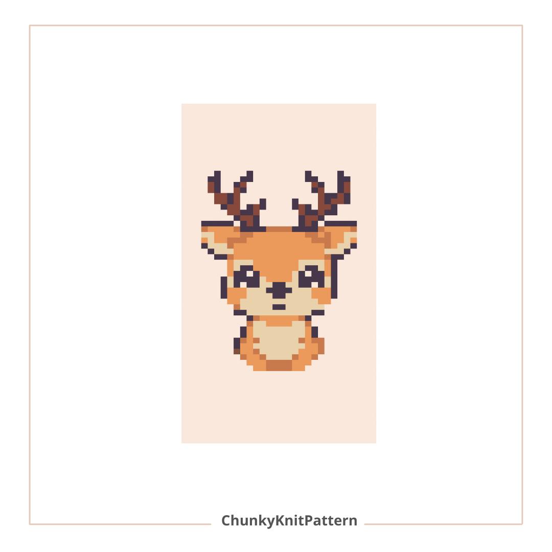 Little Deer Chunky Knit Blanket Pattern Finger Knitting DIY Tutorial (PDF)