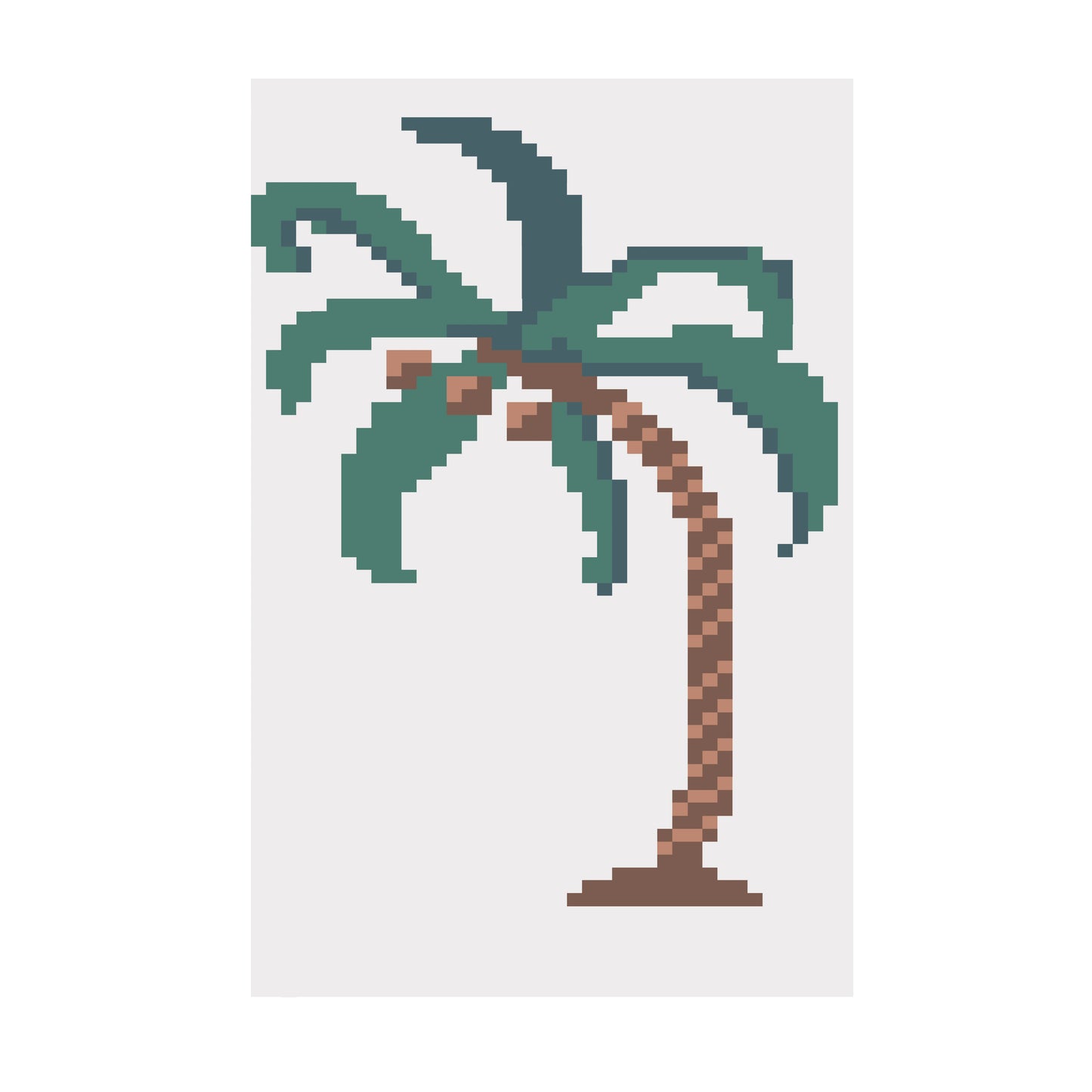 Palm Tree Chunky Knit Blanket Pattern – Tropical Palm Graph Pattern for Chunky Yarn – Finger Knitting Blanket Pattern