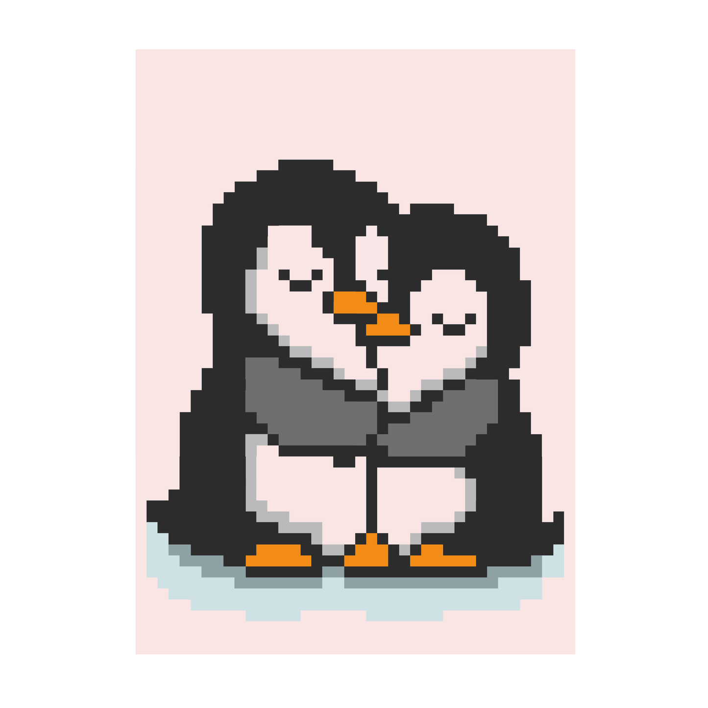 Penguins Valentine Chunky Blanket Pattern PDF Download