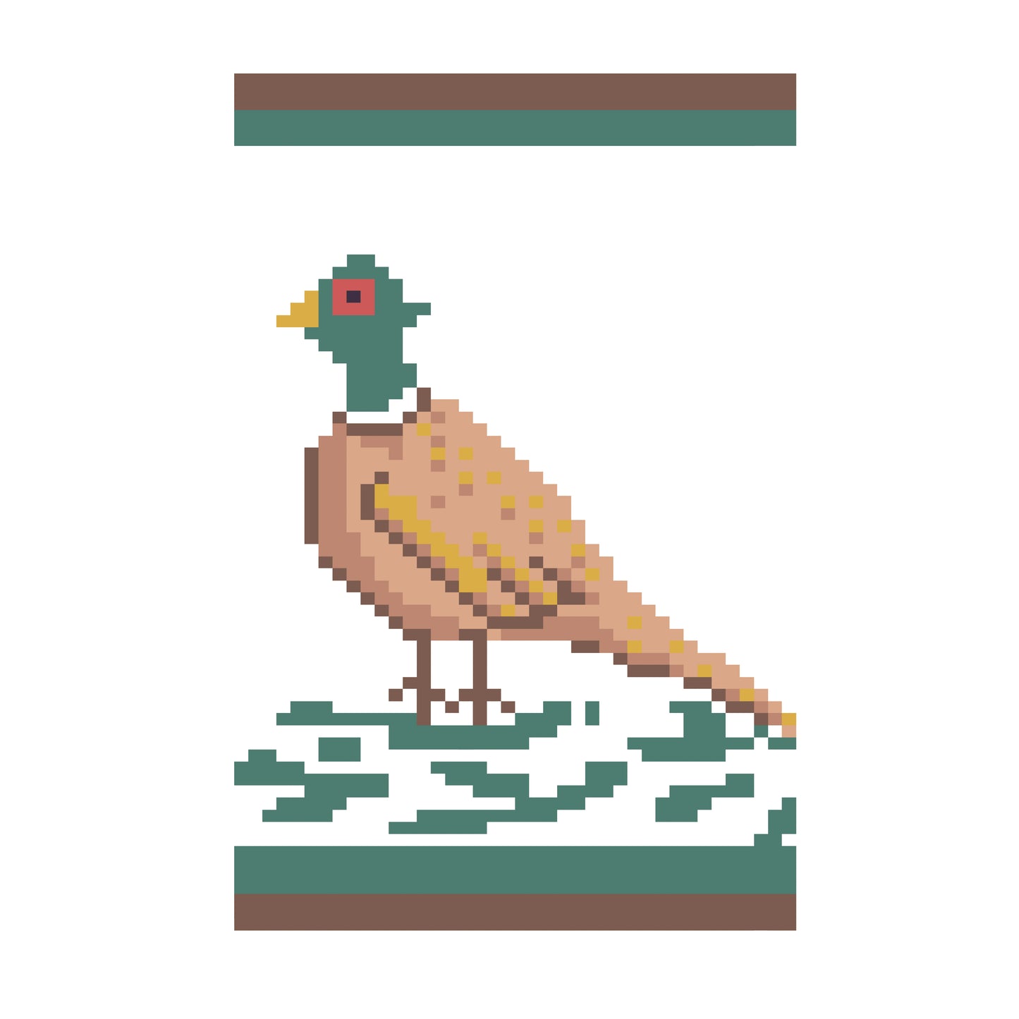 Pheasant Chunky Knit Blanket Pattern PDF – Wildlife Bird Design for Thick Chenille Yarn