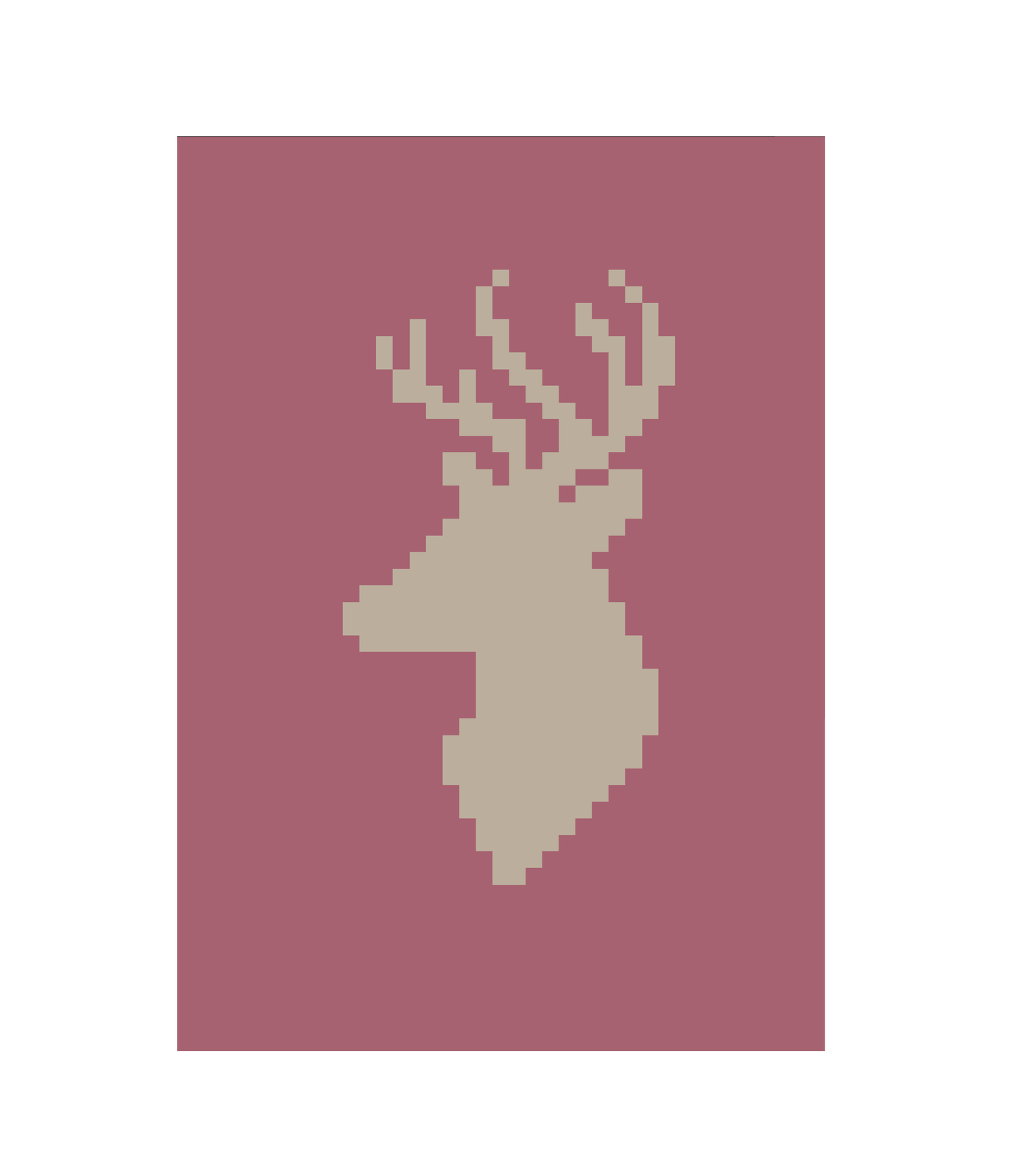 Reindeer Chunky Knit Blanket Pattern PDF – Christmas Deer Finger Knitting Design