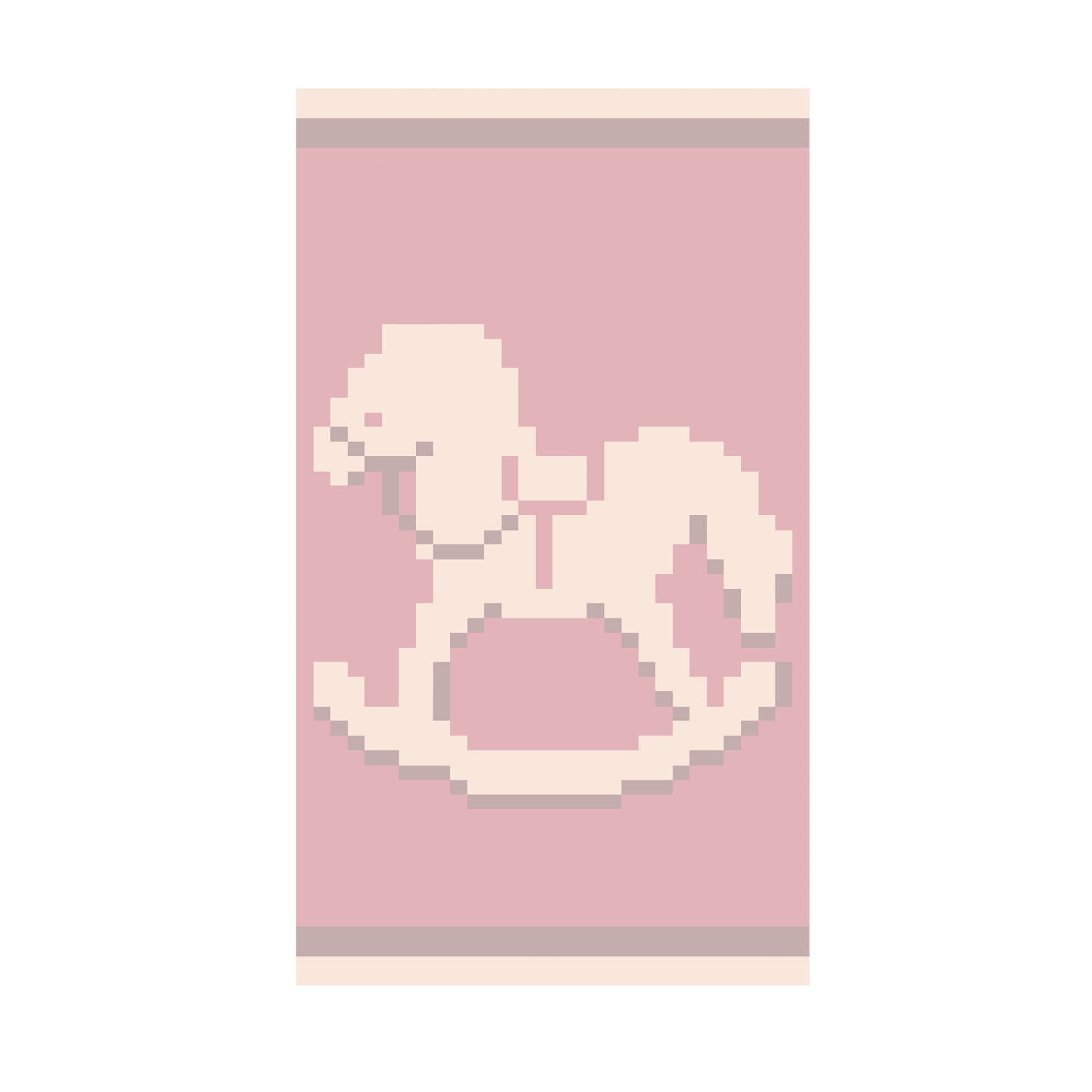 Rocking Horse Chunky Knit Blanket Pattern – Nursery Toy Graph Pattern for Chunky Yarn – Finger Knitting Blanket Pattern