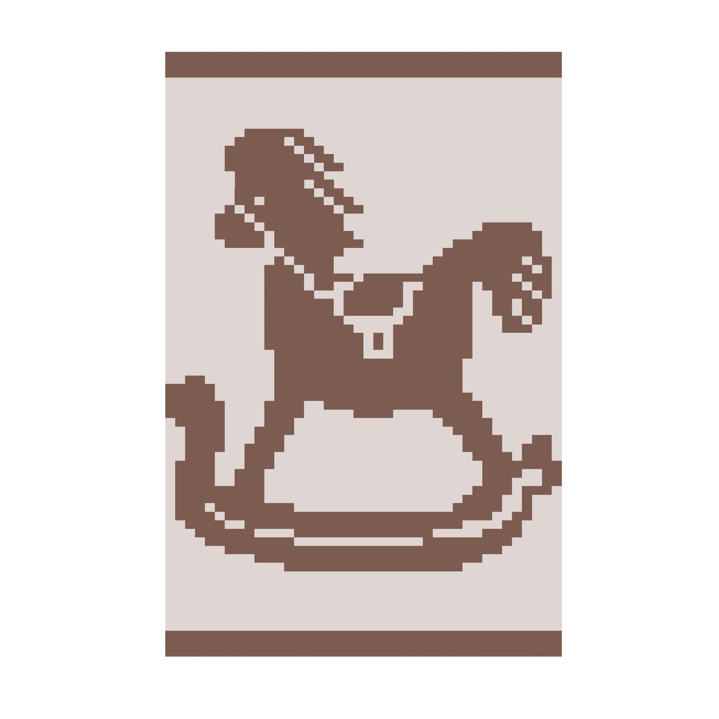 Rocking Horse Chunky Knit Blanket Pattern – Finger Knitting Graph Design, Chunky Yarn Blanket Chart PDF
