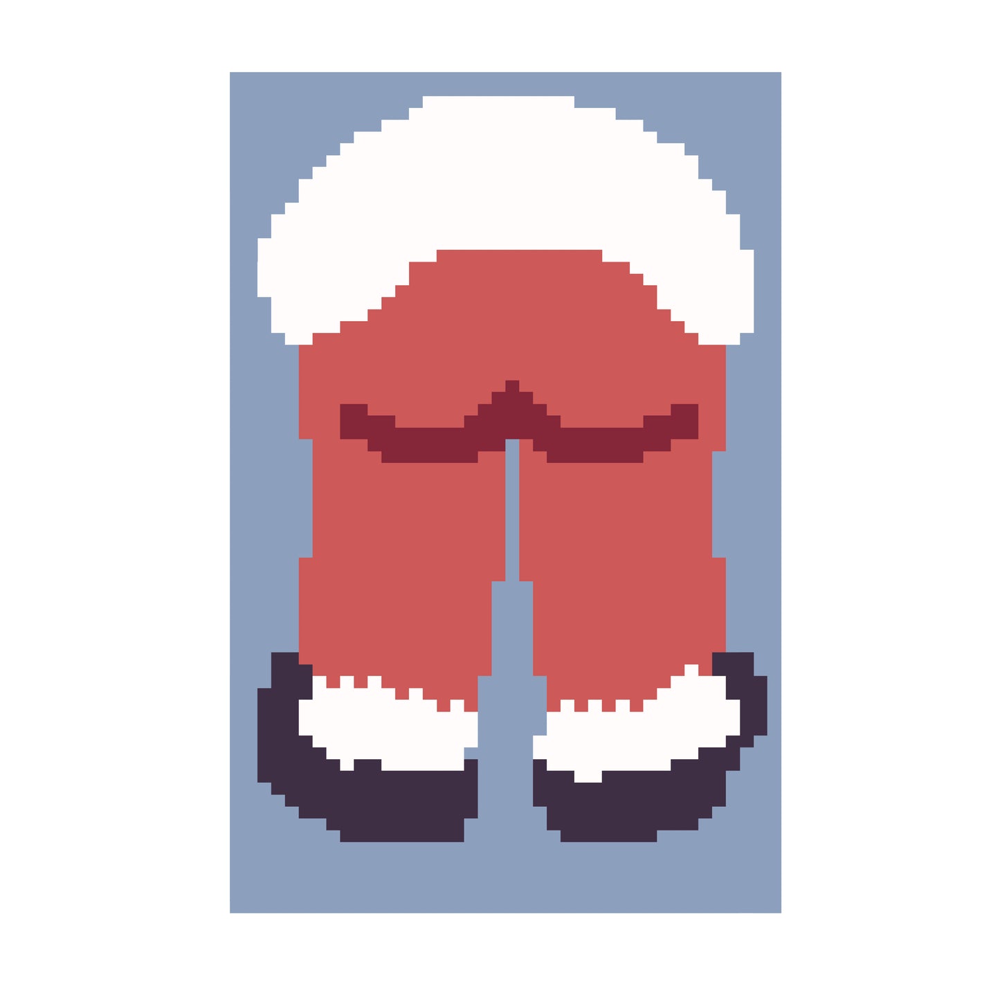 Santa Chunky Knit Blanket Pattern – Christmas Graph Design