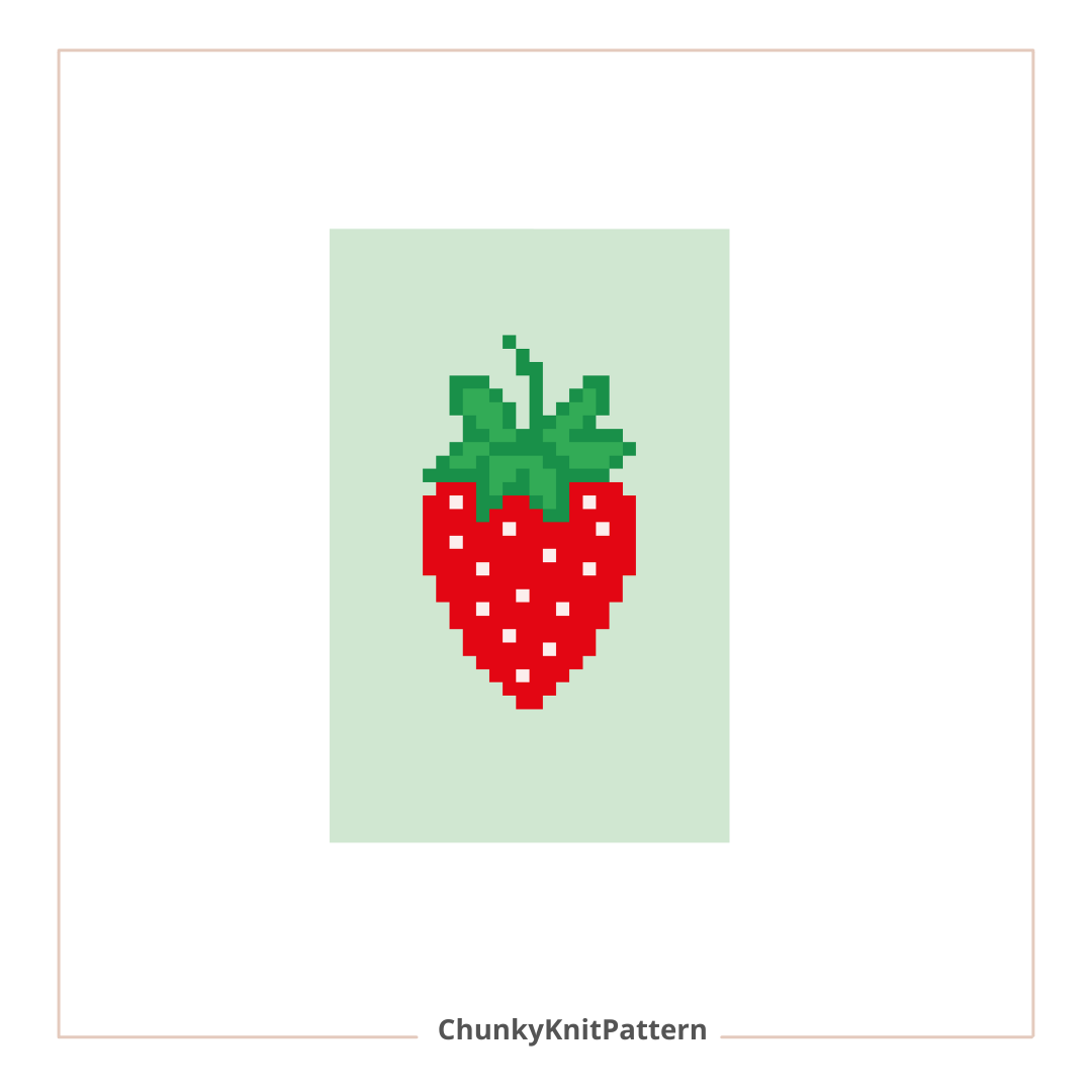 Strawberry Blanket Pattern for Finger Knitting