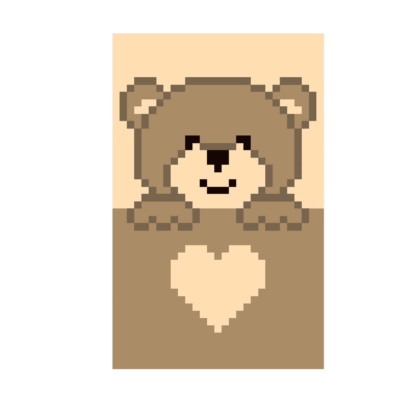 Teddy Bear Chunky Knit Blanket Pattern – Cute Bear Finger Knitting Graph