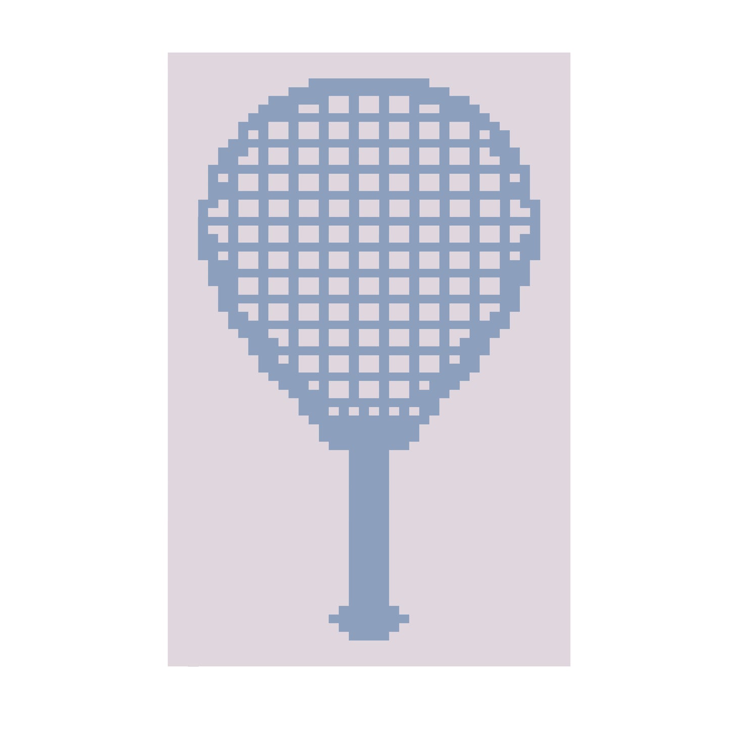 Tennis Racket Chunky Knit Blanket Pattern – Sports Finger Knitting Graph