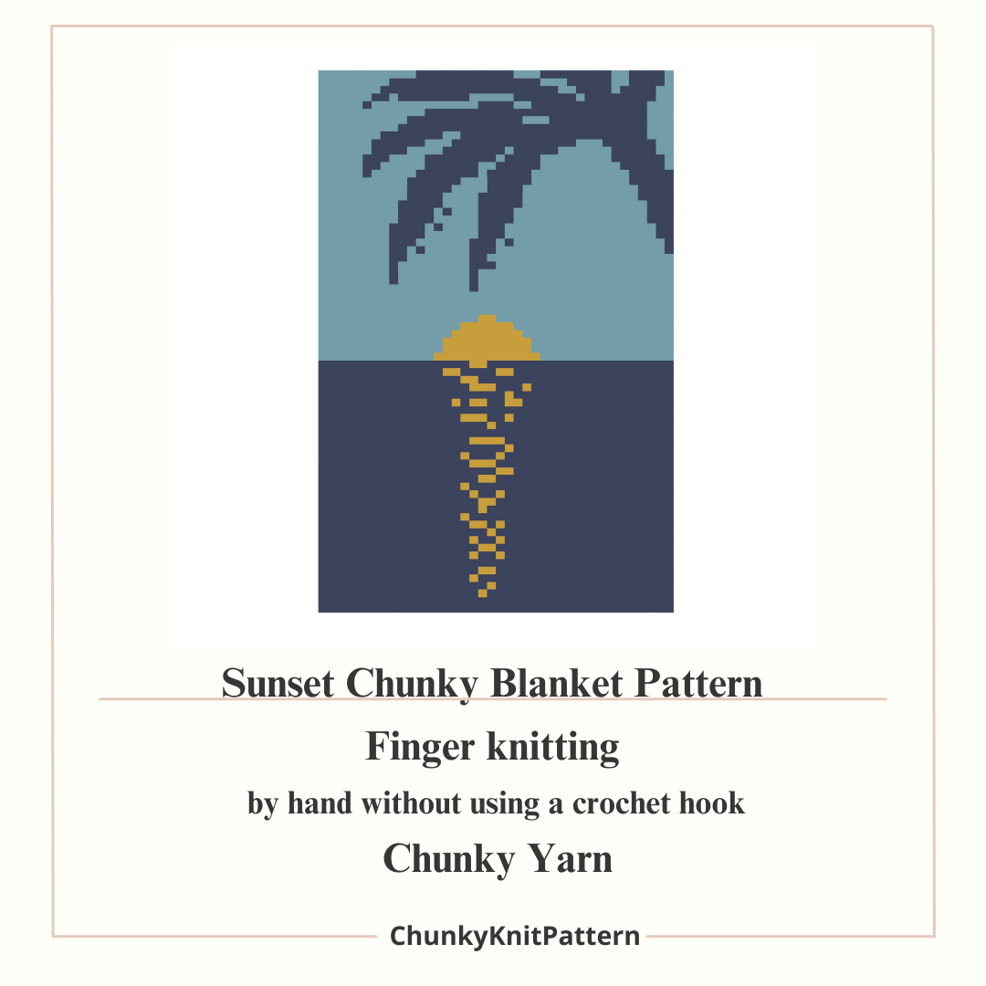 Tropical Blanket Pattern for Finger Knitting