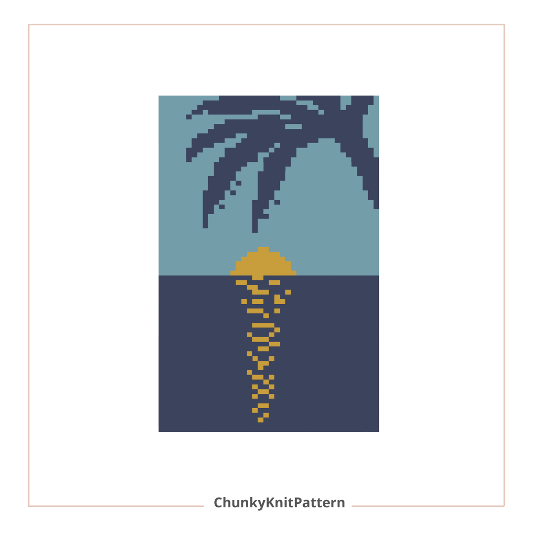 Chunky Knit Tropical Blanket Pattern
