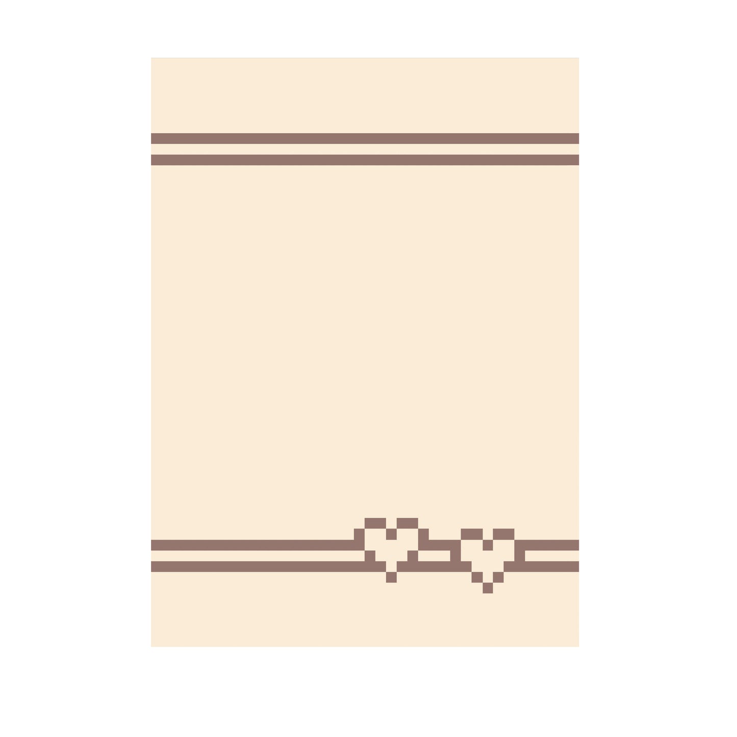 Two Hearts Chunky Knit Blanket Pattern PDF. Finger Knitting Design