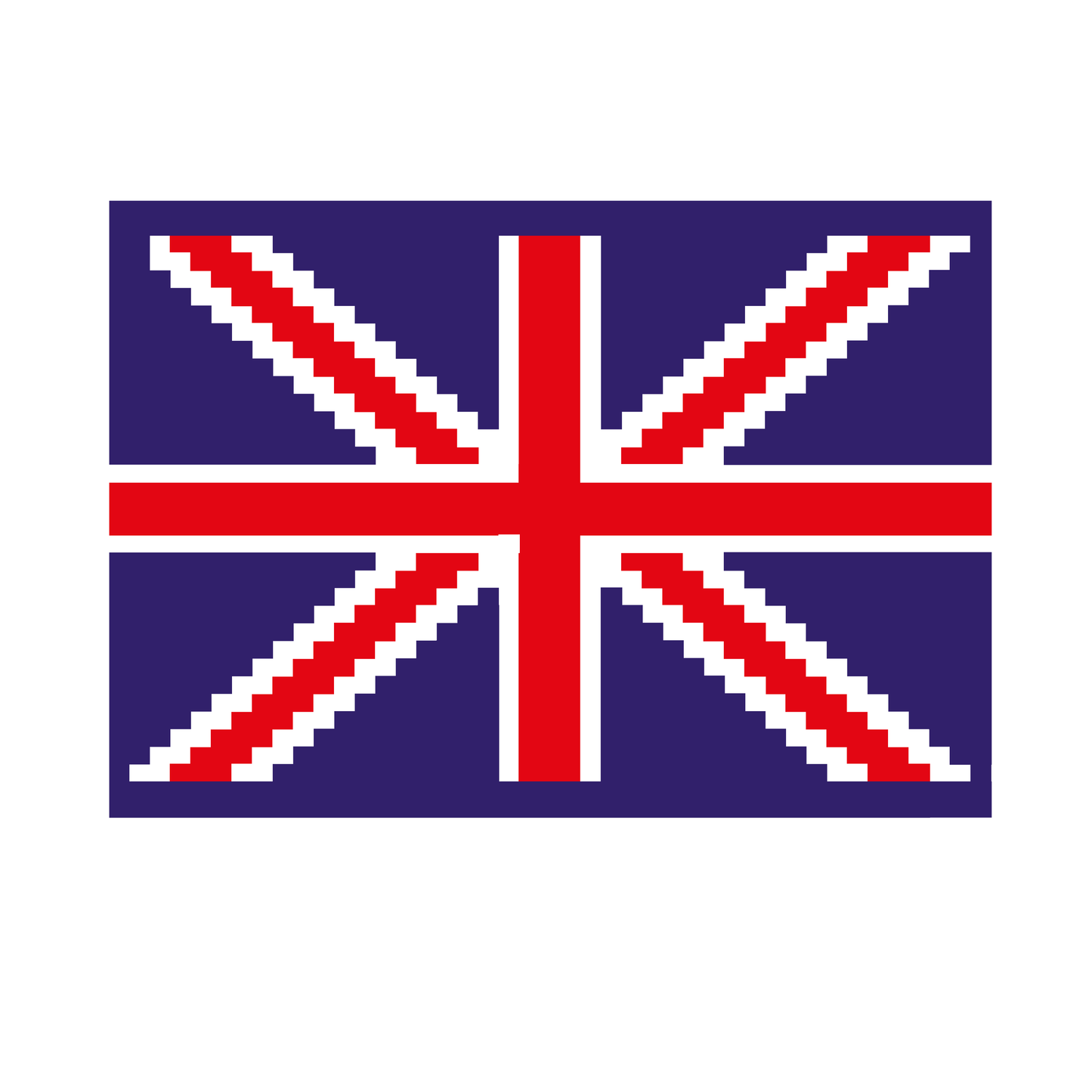 Union Jack Chunky Knit Blanket Pattern – UK Flag Finger Knitting Graph