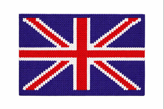 Union Jack Chunky Knit Blanket Pattern – UK Flag Finger Knitting Graph